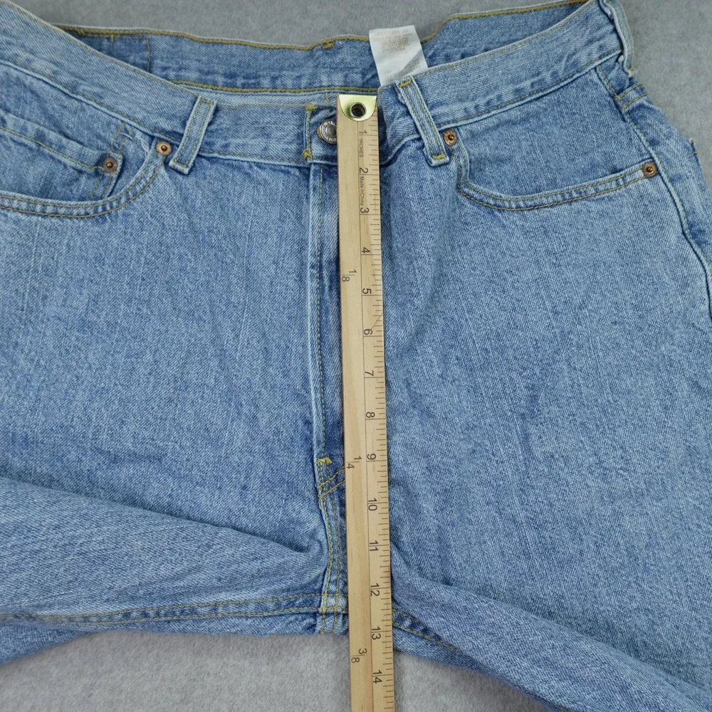 Levis 550 Shorts Mens 36 Blue Relaxed Fit Denim Jean Cutoff Casual